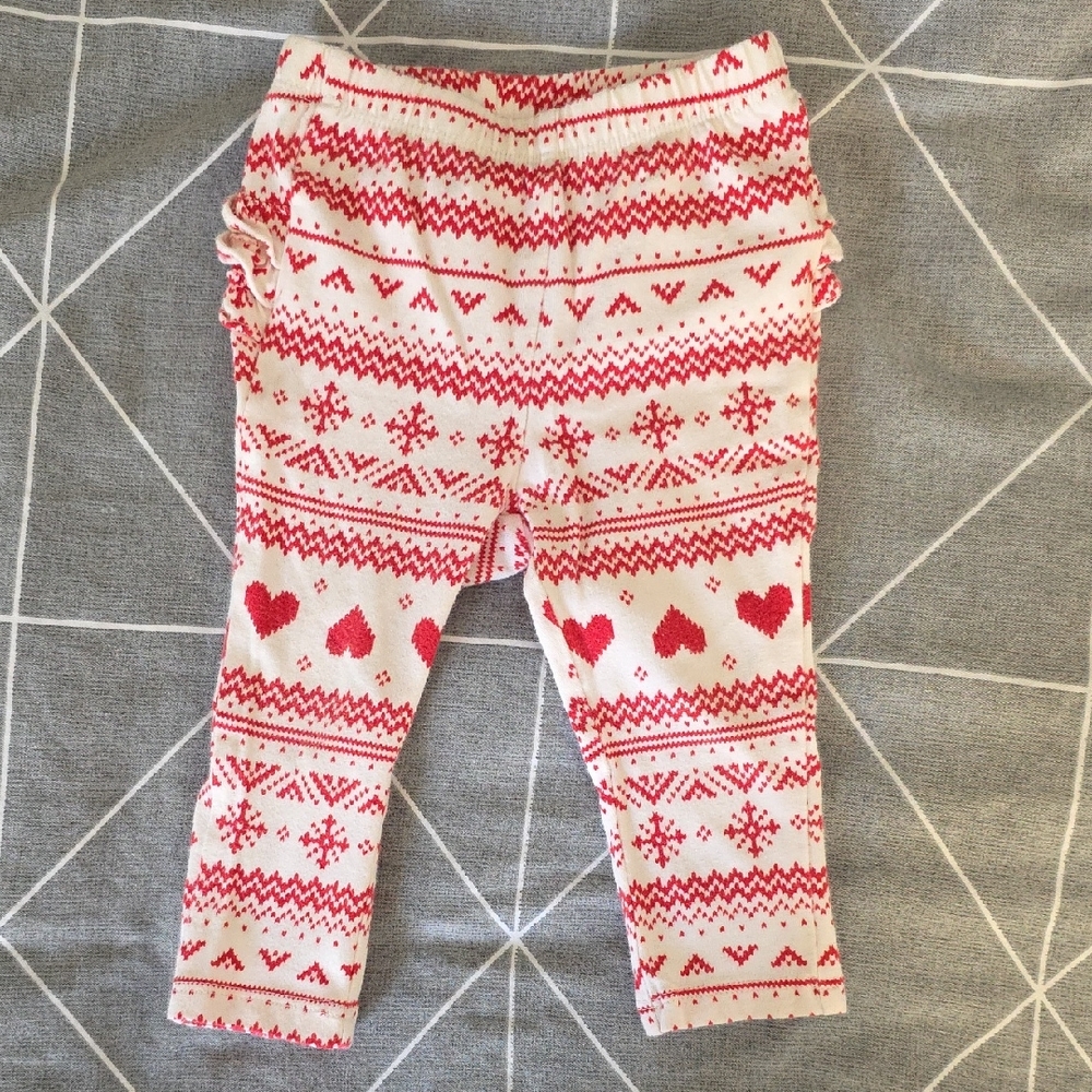Old Navy Red and White Baby Leggings